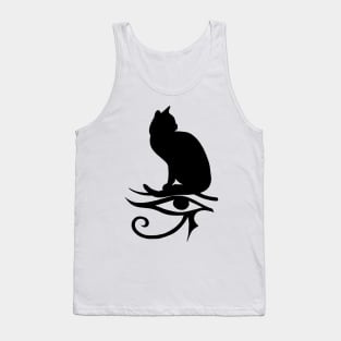 Black Cat with Eye of Horus Tank Top